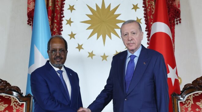Cumhurbaşkanı Erdoğan, Somalili Mevkidaşı Mahmud ile İstanbul’da Bir Araya Geldi