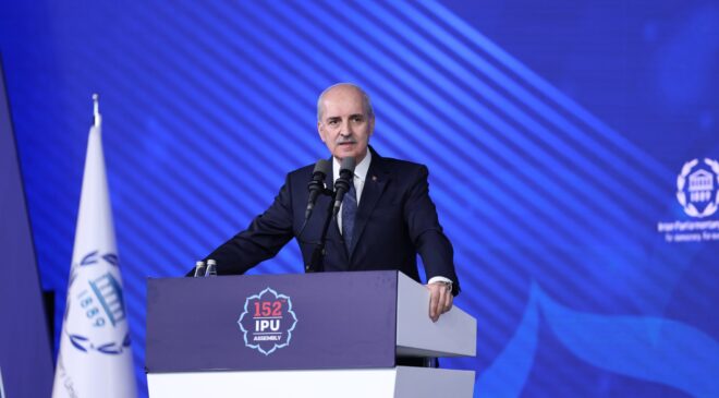 TBMM Başkanı Kurtulmuş PAB 152. Genel Kurulu Kapanışında Konuştu: “Bu Dünya Böyle Gitmez”
