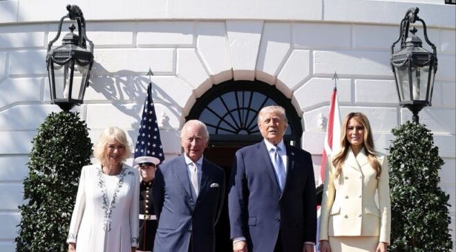 Kral Charles ve Kraliçe Camilla Beyaz Saray’da: Donald Trump ile Bir Araya Geldiler
