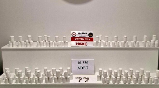 Yalova’da Uyuşturucu Operasyonu: 10 Bin 230 Adet Hap Ele Geçirildi