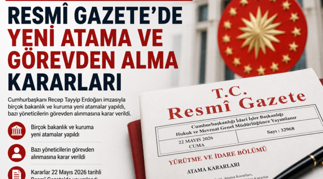Resmi Gazete’de Yeni Atama Ve Görevden Alma Kararları Yayımlandı