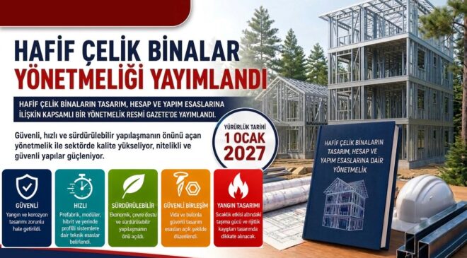 Resmi Gazete’de Yayımlandı: Hafif Çelik Binalar İçin Yeni Yönetmelik Yürürlüğe Giriyor