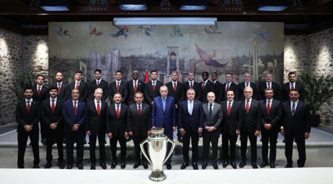 Cumhurbaşkanı Erdoğan, Süper Lig Şampiyonu Galatasaray’ı Kabul Etti
