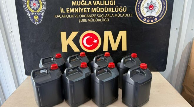 Muğla’da Dev Sahte İçki Operasyonu: 7 İlçede 475 Litre Etil Alkol Ele Geçirildi