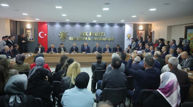 İçişleri Bakanı Mustafa Çiftçi’den AK Parti Erzurum İl Başkanlığına Ziyaret