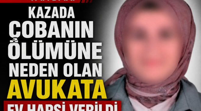 Kazada çobanın ölümüne neden olan avukata ev hapsi verildi