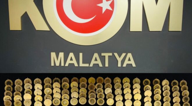 Malatya’da Altın Operasyonu: 9 Milyonluk Değeri Değiştirilmiş Altın Ele Geçirildi